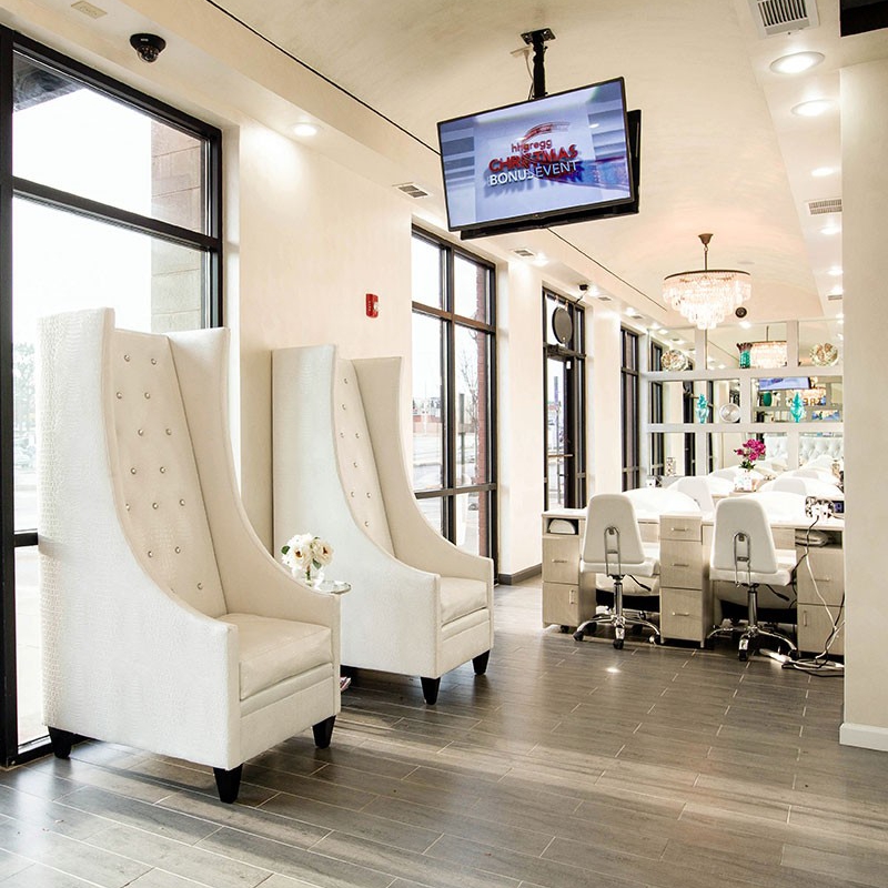 Waiting Area Lounge Chairs Waiting Area Chairs at Treat Your Nails Salon on Buford Highway