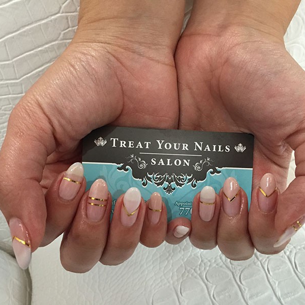 Gel Polish Nail Design on Real Nails at Treat Your Nails Nail Design at Treat Your Nails, Atlanta Luxury Nail Salon