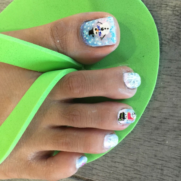 Snowman Nail Design Snowman Nail Design at Buford Hwy Nail Salon